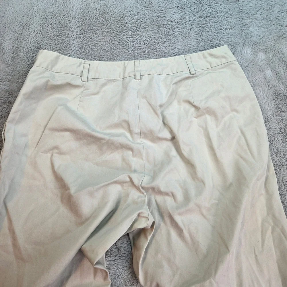 Brooks Brothers 346 Chino Pants Womens Sz 12 Straight Leg Cotton Twill Tan Beige